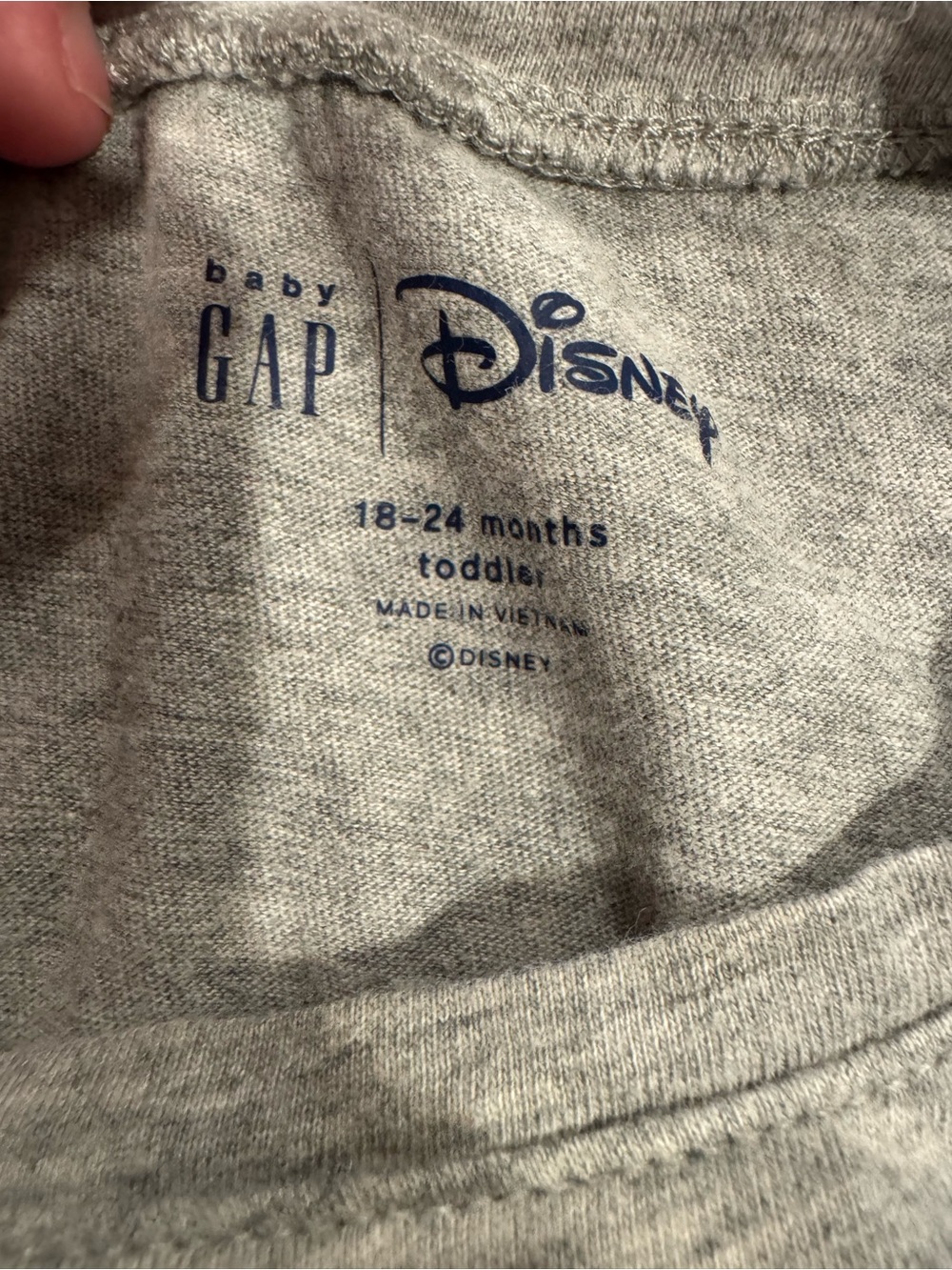 Minnie Mouse Bubbles Baby Gap Tee Shirt Gray Glitter 18-24 months - Picture 4 of 6